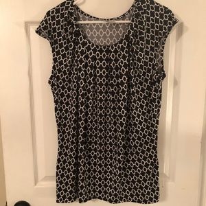 Black and White Blouse